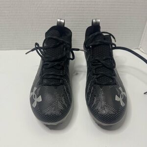 Under Armour Black and Silver Sports Sneakers